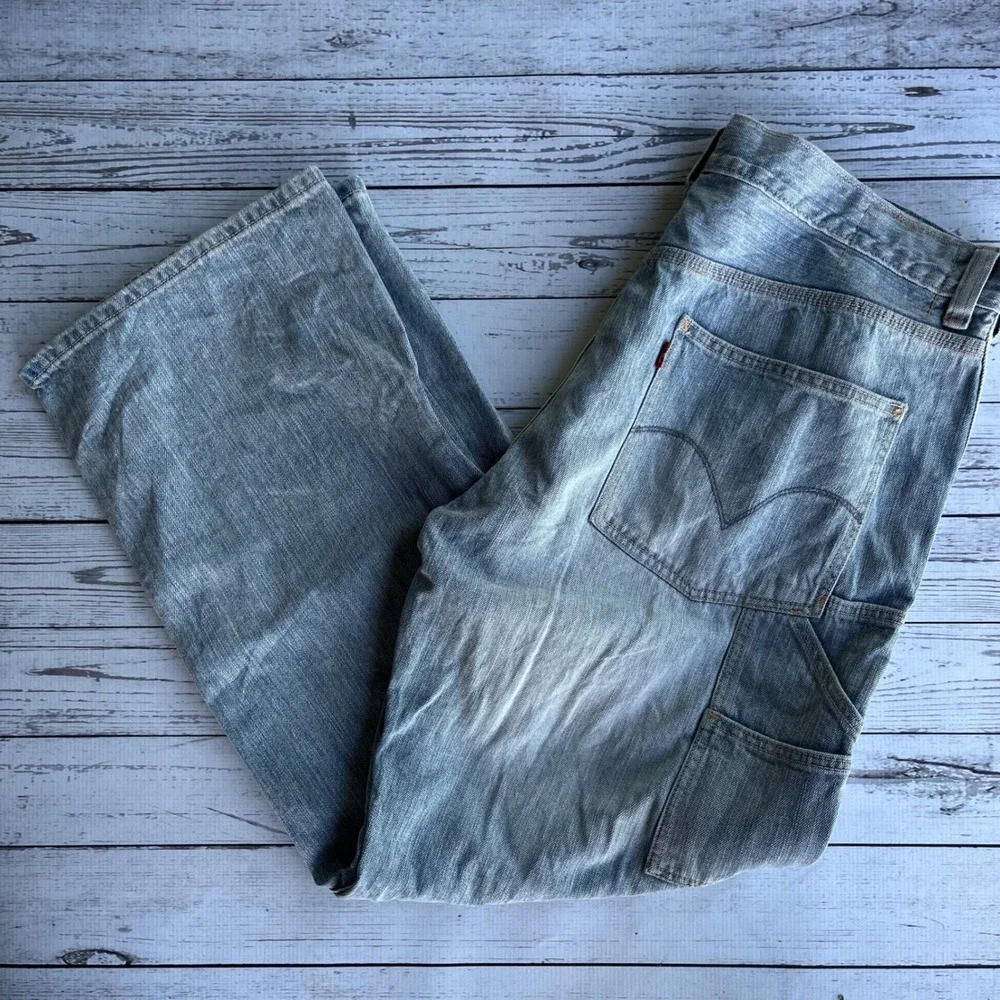 Vintage Levis Carpenter Loose Straight Y2K‎ Jeans Mens 36x30 Light Wash Denim